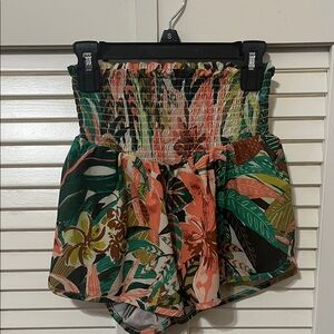 Vibrant Tropical High Waist Women's Shorts